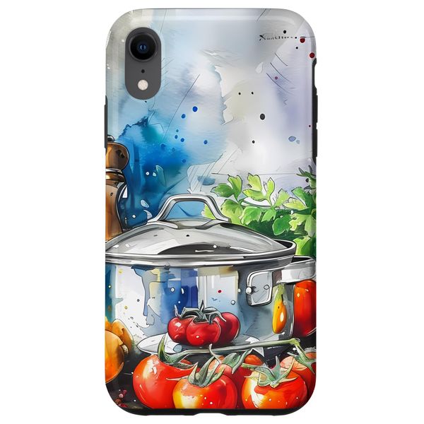 iPhone XR Vibrant Culinary Watercolor Design Case
