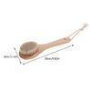 Frcolor Body Brush, Back Brush, Soft, Wood, Direct Handle, Laundry Brush, Soft, Body Wash, For Bath, Exfoliating Anti-Slip, Bath Goods, Set of 2
