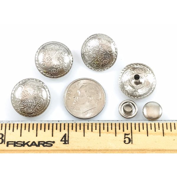 Conchos Rope Edge Rivet Back 1/2" 20 Pcs