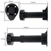 Kitchen Unit Cabinet Legs | Adjustable Height 120mm to 150mm | Black Plastic | Includes Plinth Clips – 4 Pack