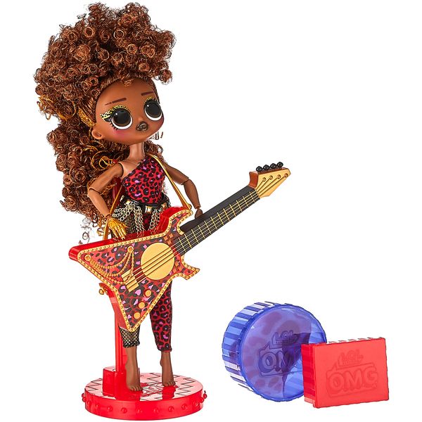 LOL Surprise OMG Remix Rock Ferocious Fashion Doll with 15 Surprises Including Bass Guitar, Outfit, Shoes, Stand, Lyric Magazine, & Record Player Playset, Kids Gift, Toys for Girls Boys Ages 4 5 6 7+