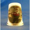 Porcelain China Collectable Thimble Santa Claus Toy Workshop