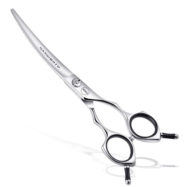 HASHIMOTO Curved Scissors for Dog Grooming,Light Weight,Pet Grooming Shears,Designed for Right and Left handers.