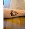 Tatuaggi musicali, set da 3 fogli