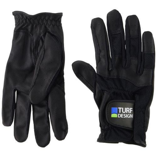 TURF DESIGN TDGL-2170 Turf Design, Authentic Digital Embossed Men's Golf Gloves (Both Hands), black