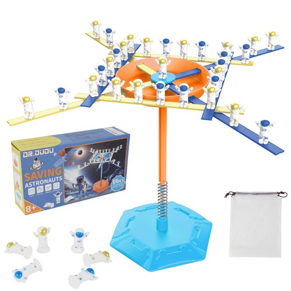 DR.DUDU Astronaut Balance Board Game for Kids and Adults, Family Tabletop Swing Stack Balancing Game Tree Toys for 2 Players, Christmas and Birthday Party Gifts