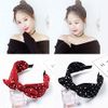 2Pcs Polka Dot Print Bowknot Headband Wide Band Cloth Hairbands Hair Hoop Headwrap Hair Accessories for Women Girls