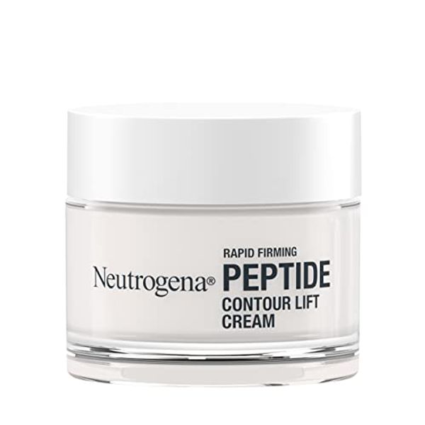 Neutrogena Rapid Firming Peptide Contour Lift Face Cream, Moisturizing Daily Facial Cream to visibly firm & lift skin plus smooth the look of wrinkles, Mineral Oil- & Dye-Free, 1.7 oz