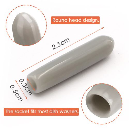 100 Pieces Dishwasher Rack Caps,Dishwasher Protection Prongs,PVC Dishwasher Rack Tip Tine Cover Caps,Cutlery Basket Protective Cover Rust & Scratch Fits All Dishwasher Models Gray