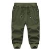 FASKUNOIE Men's Capri Shorts Long Summer Elastic Gym Shorts Yoga Cotton Soft Khaki Pants