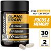 ONNIT Alpha Brain Nootropic Focus Capsules, Nootropics Brain Support Supplement for Memory, Mental Clarity and Cognitive Support with L-Theanine, Vitamin B6 and Huperzine A, 3-Pack (90 Count Total)