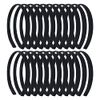 20 Pack Women Plain Black Cloth Covered Thin Hard Plastic Headband Hairband Elastic Hair Hoop Holder Clasp Tiara Crown Headpiece Accessories DIY