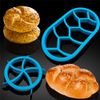 Bread Cutters Baking Bread Rolls Mold, 2PCS Dough Press Mold Set Baking Bread Rolls Mold Plastic Pastry Cutters (Blue)
