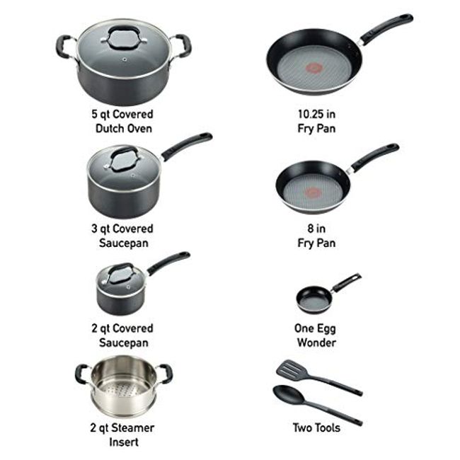 12 Piece Non-stick Cookware Set, Dishwasher Safe, Pots and Pans