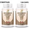 Mushroom Complex Extract Powder 120 Veggie Capsules Organic