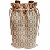 Wine Bag - Cream and Beige Chic Damask PS Vintage