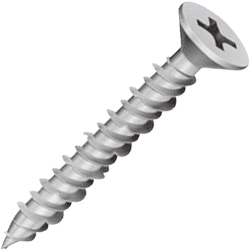 Yamahiro FV670FS Concrete Screw Biscon Sarah (Trivalent Silver), 0.24 x 2.8 inches (6.0 x 70 mm), Pack of 50