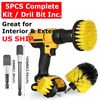 Drill Brush Soft 5 Piece White Attachment Set - Windshield Cleaning
