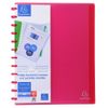 Exacompta - Ref 86355E - PP Translucent Repositionable Display Book - Suitable for A4 Documents, 30 Pockets, 60 Viewing Pages, Removable Pockets - Red