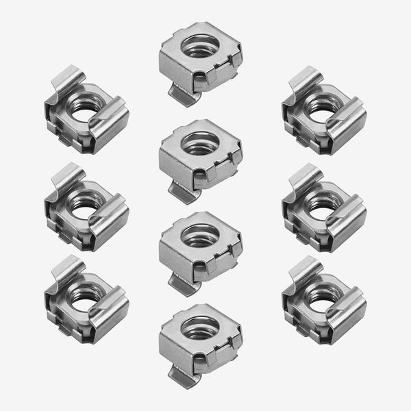 TERF® M8 Cage Nut M8 (8mm) Cage Nut Fit to 1.0mm to 1.6mm Panel and Require Square Hole Size 12.3mm Cage Nuts for Server Equipment Rack Mount Data Networking Shelve Cabinet Electric Panel - Pack of 10