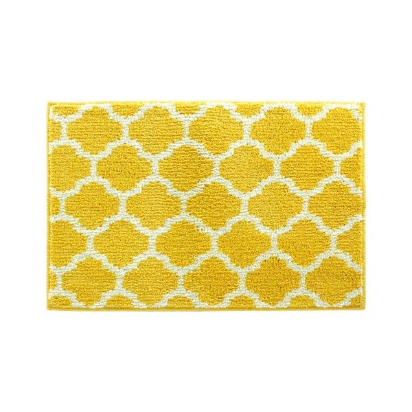 Northern European Design (Moroccan Pattern) Bath Mat, 17.7 x 25.6 inches (45 x 65 cm), Northern European Modern Tufted Mat, Mini Mat / Entrance Mat