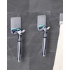 Gorffy Razor Holder for Shower 3 Pcs, Stainless Steel Shaver Holder for Shower, Waterproof Self Adhesive Shower Razor Holder, Multipurpose Razor Shower Holder for Bathroom (Silver)