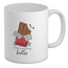 Shopagift Funny Chocolate Mug Chocolate Makes Everything Better White 11oz Large Gift Ceramic Cup