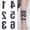 Tatuaggi con numeri, set da 50 pezzi