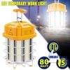 Portable LED Temporary Work Light 80W Construction High Bay Hanging Lamp 12000Lm