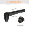 sourcing map 2Pcs M5 Adjustable Knobs Handle Female Thread Push Button Ratchet Quick Release Locking Rotating Bolt for Lathe Machinery, Black