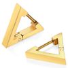 JewelryWe Unisex Stainless Steel Triangle Shape Ear Stud Ring