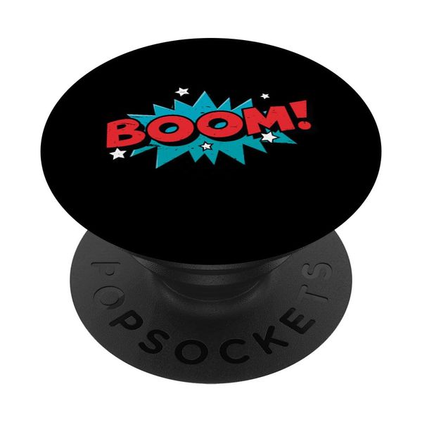BOOM ! Comic Book Cartoon Funny Pop Art PopSockets with Interchangeable PopGrip