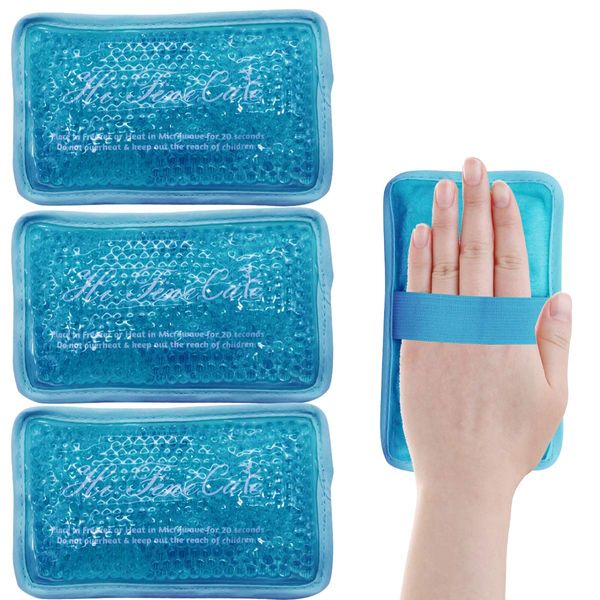 Gel Beads Ice Pack, Hot Cold Pack, Reusable Ice Pack, for Injury, Swelling, Pain Relief, Knee, Shoulder, Foot, Ankle, Neck, Hip, Elbow, Back, Wisdom Tooth Pain/3PCS/Blue