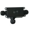 IP65 Waterproof Junction Box 3 way Electrical Box Outdoor Cable Connector, External Electrical Junction Box, Black, 1 Pcs