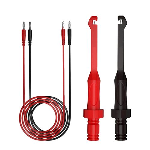 DUSCOKE 2PCS Multimeter Automotive Test Leads Kit with Wire Piercing Probe Clip, 4mm Banana Plug Extension Test Leads and Insulation Puncture Probe Set for Diagnostic Electrical Testing