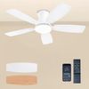 Ceiling Fans with Lights, 42 Inch Low Profile Ceiling Fan with Light and Remote