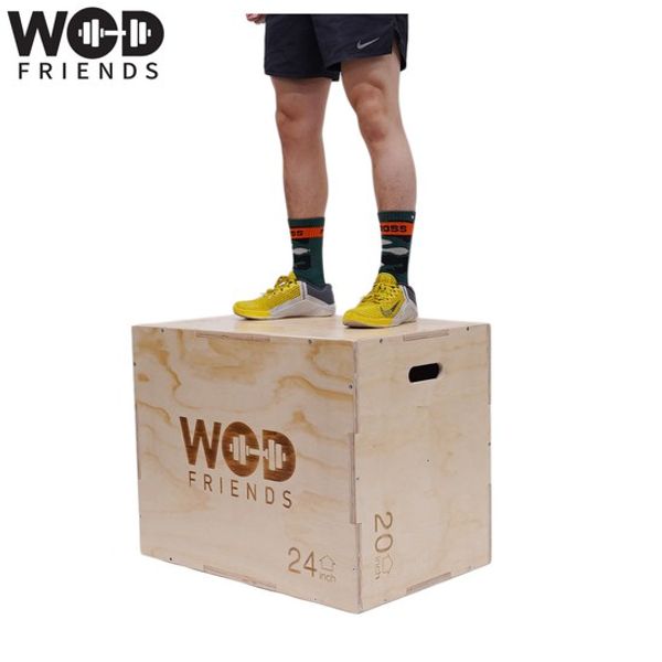 Wood Step Box CrossFit Gym Home Training Lower Body Squat Stair Climb Strength Training Equipment, Size: Regular