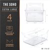 | Plastic Organizer Bins, X-Large - 4 Pack | the SOHO Collection | Multi-Use Org