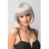 Satin-grey/silver bob wig, short and chic: Celeste silver #60