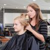 Hairdressing Barbers Gown and Handheld Neck Duster, Full Length Unisex Cape and Ergonomic Clippings Brush, For Professional Salons and Home Use, Hairdressing Accessories - By TRIXES