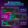 Redragon Mechanical Keyboard, Wired Gaming Keyboard with 94 Keys, Programmable Macro Editing, Numeric Pad, Compact Layout for PC Laptop, Black Gray