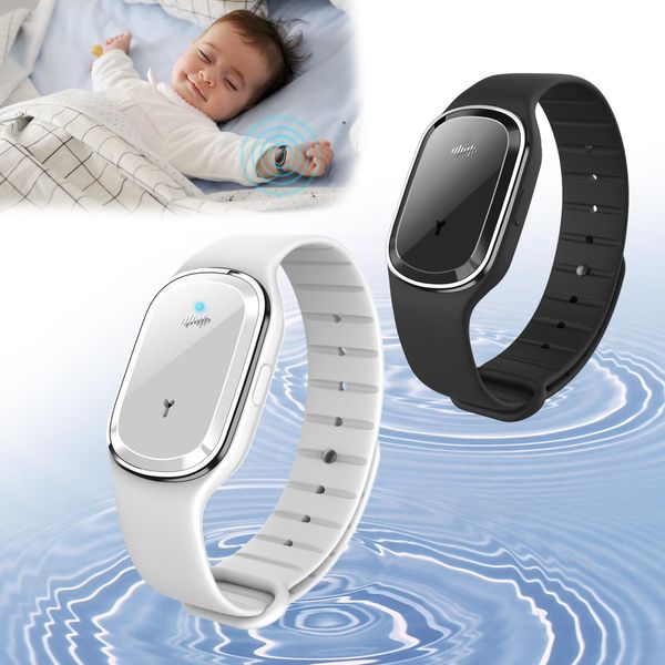 Mosquito Repellent Watch Ultrasonic Bracelets, Insect Repellent Bracelet, Portable Mosquito Repellent Bracelet Bands, Electronic Waterproof Mosquito Wristbands for Children Adults (2Pcs)