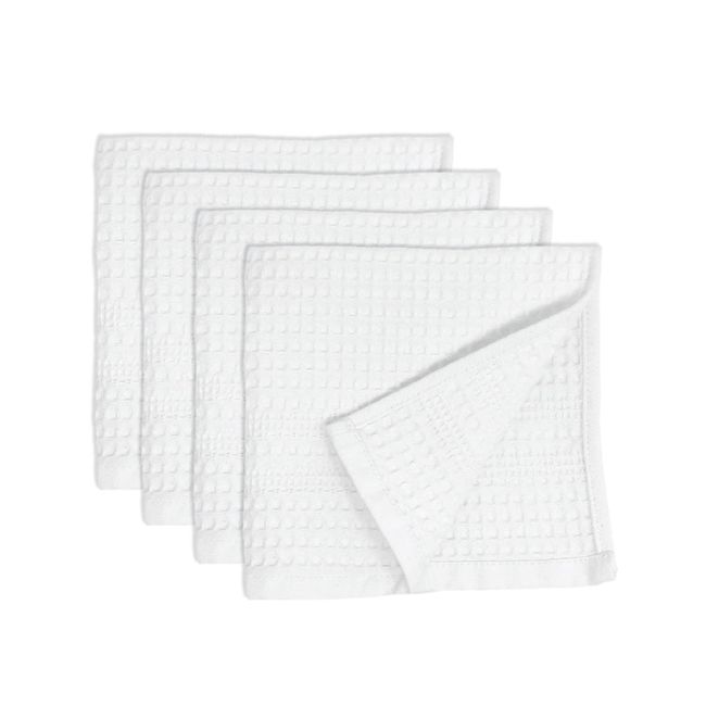 Gilden Tree Waffle Hand Towels for Bathroom Quick Drying Lint Free Thin, Modern Style (Cream)