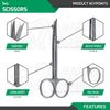 Iris Scissors 12 Pcs Set 4.5” Curved Jaws Dental Veterinary Surgical Instruments
