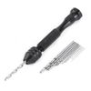 Hand Drill Bits Set, Mini Pin Vise Hand Drill Tamiya Hand Drill Twist Drill Bits Set High Speed Steel Micro Drill Bits