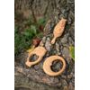 Wooden Rattle Teether — Moon Teething Ring