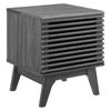 Modway Render Mid-Century Modern 19" Vinyl Record Display Stand in Charcoal