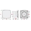 Prostko LTD 100mm Bathroom Extractor Fan with Timer Humidity Sensor Cream/Gold Wave Panel