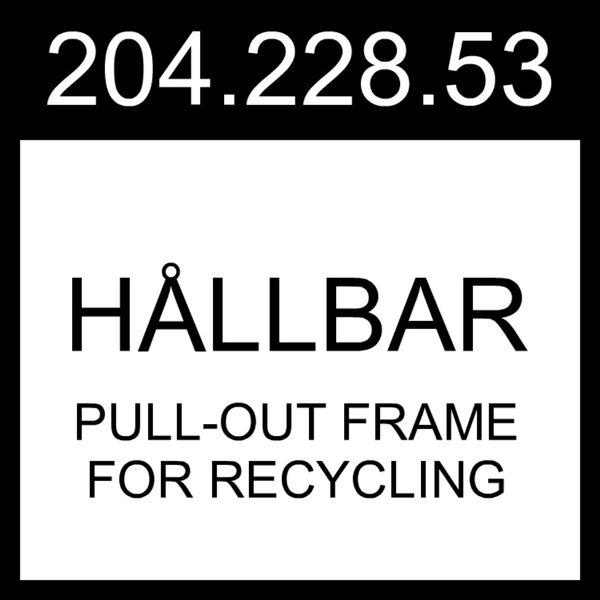 IKEA HALLBAR HÅLLBAR Pull-out Frame For Recycling Light Gray   204.228.53