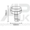 LED Flashing Amber Beacon Flexible Flexi DIN Pole Stem Tractor Light Flat top